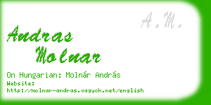andras molnar business card