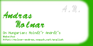 andras molnar business card